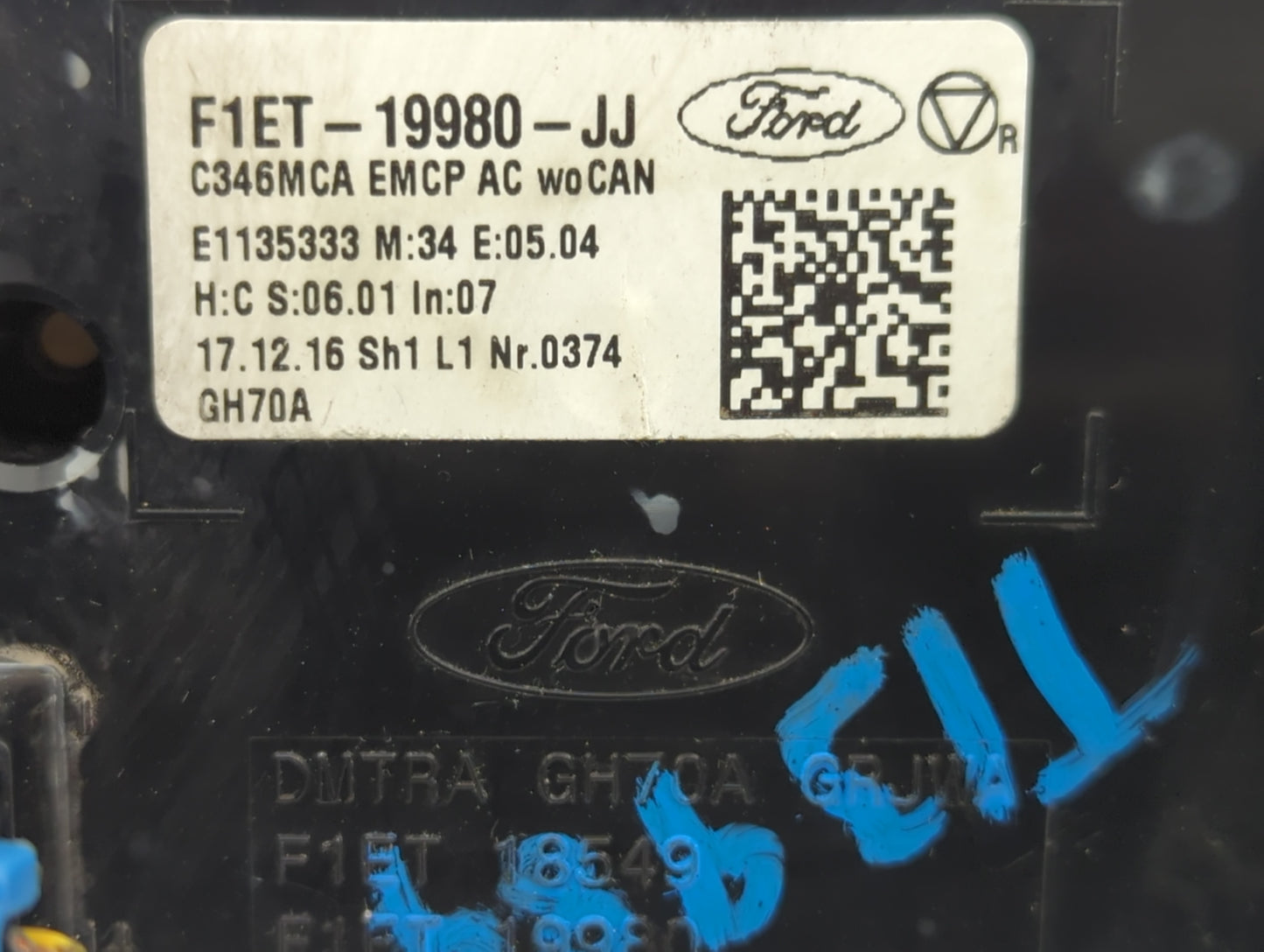 2015-2018 Ford Focus Climate Control Module Temperature AC/Heater Replacement P/N:F1ET-19980-JJ Fits Fits 2015 2016 2017 201