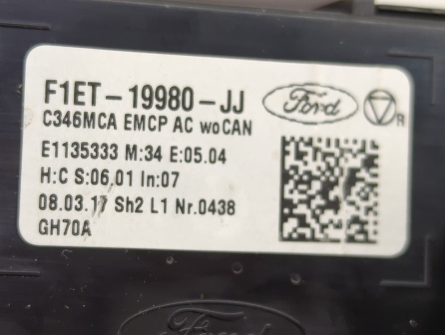 2015-2018 Ford Focus Climate Control Module Temperature AC/Heater Replacement P/N:F1ET-19980-JJ Fits Fits 2015 2016 2017 201