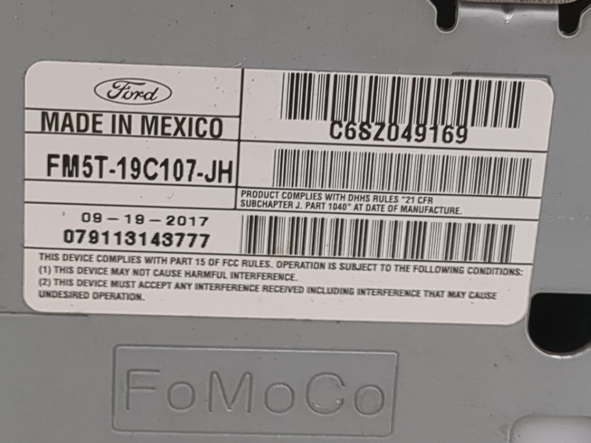 2017-2018 Ford Focus Radio AM FM Cd Player Receiver Replacement P/N:FM5T-19C107-JH C6SZ049169 Fits Fits 2017 2018 OEM Used A