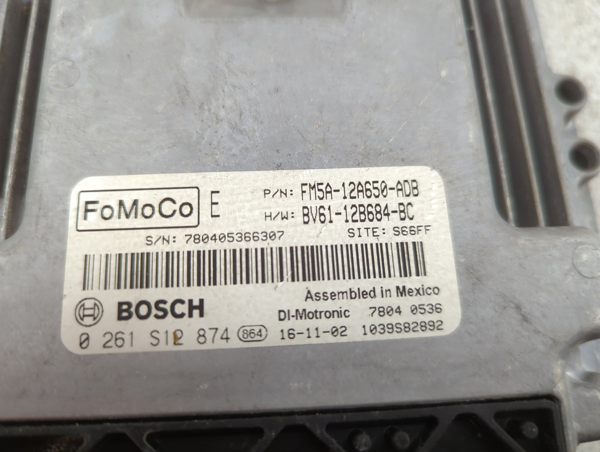 2013-2018 Ford Focus PCM Engine Control Computer ECU ECM PCU OEM P/N:FM5A-12A650-ADB BV61-12B684-BC Fits OEM Used Auto Parts