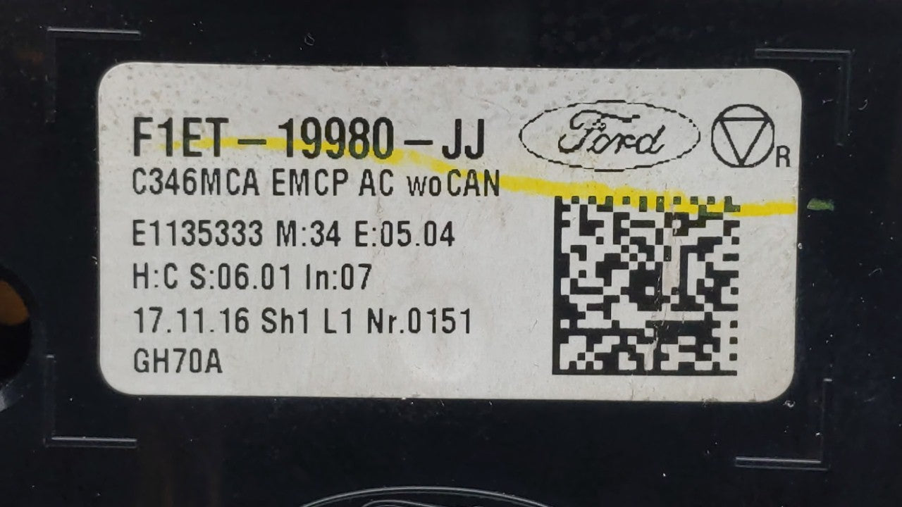 2015-2018 Ford Focus Climate Control Module Temperature AC/Heater Replacement P/N:F1ET-19980-LJ F1ET-19980-JF Fits OEM Used 