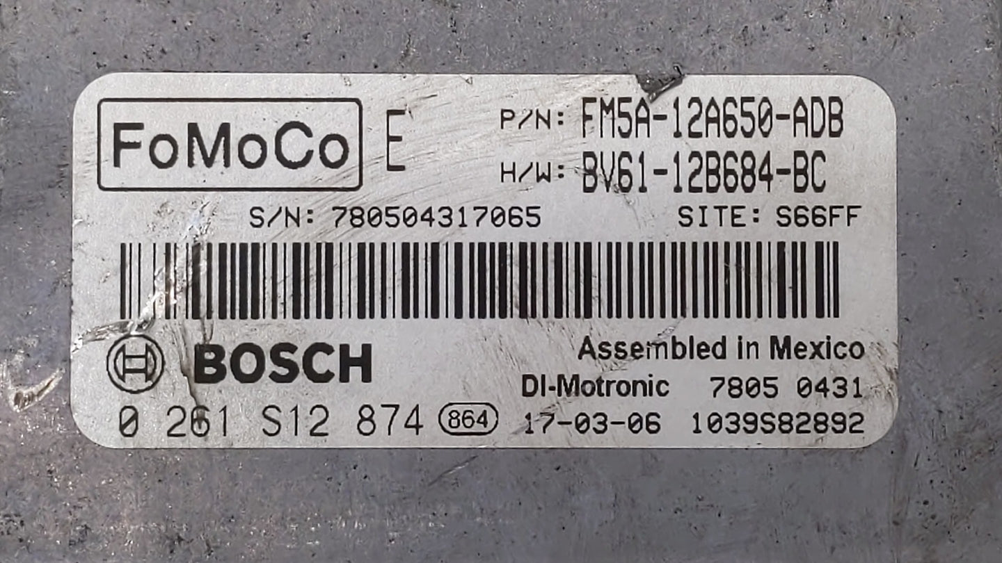 2013-2018 Ford Focus PCM Engine Control Computer ECU ECM PCU OEM P/N:DM5A-12A650-CA EMA-12A650-VA Fits OEM Used Auto Parts -
