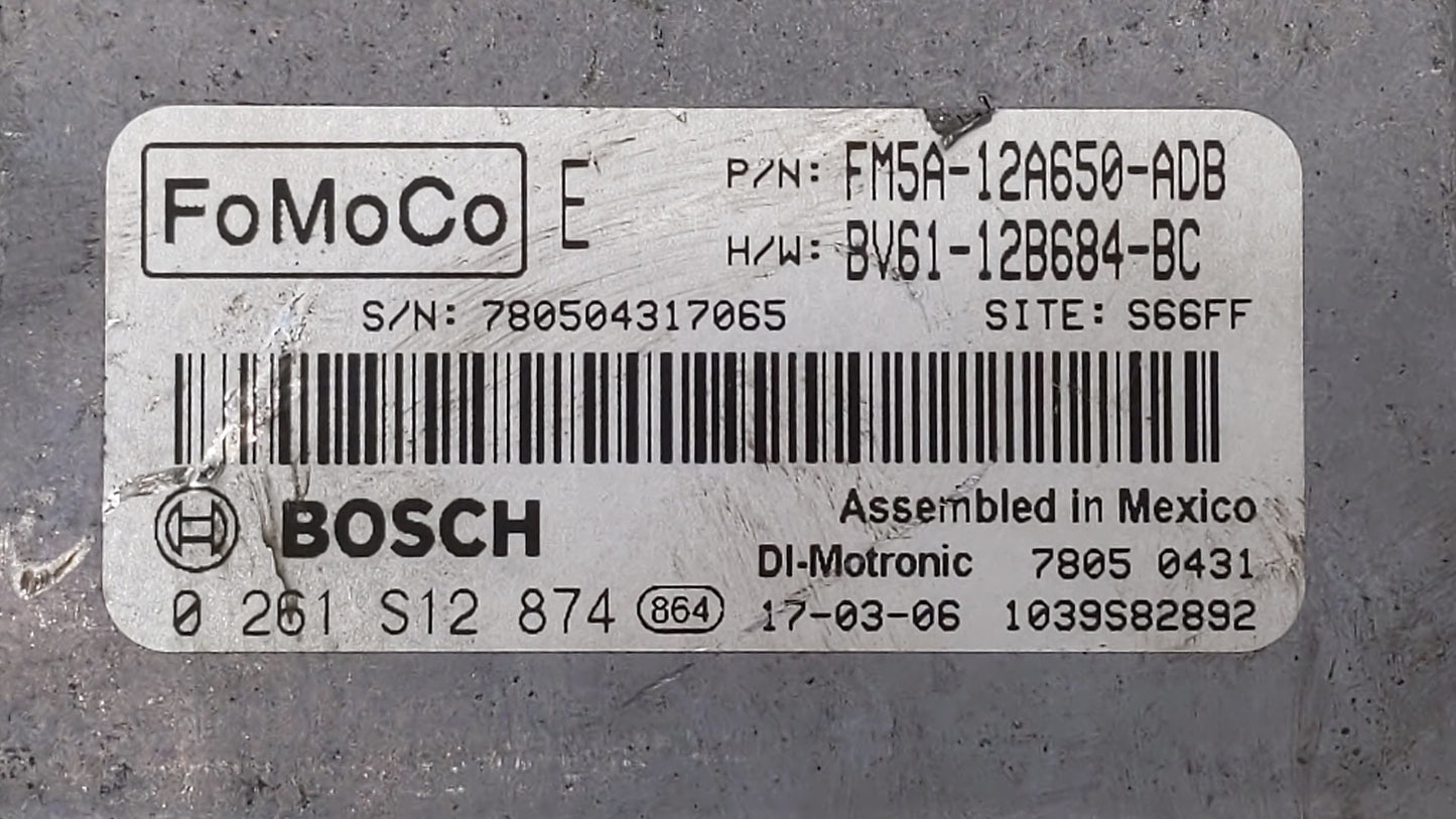 2013-2018 Ford Focus PCM Engine Control Computer ECU ECM PCU OEM P/N:DM5A-12A650-CA EMA-12A650-VA Fits OEM Used Auto Parts -