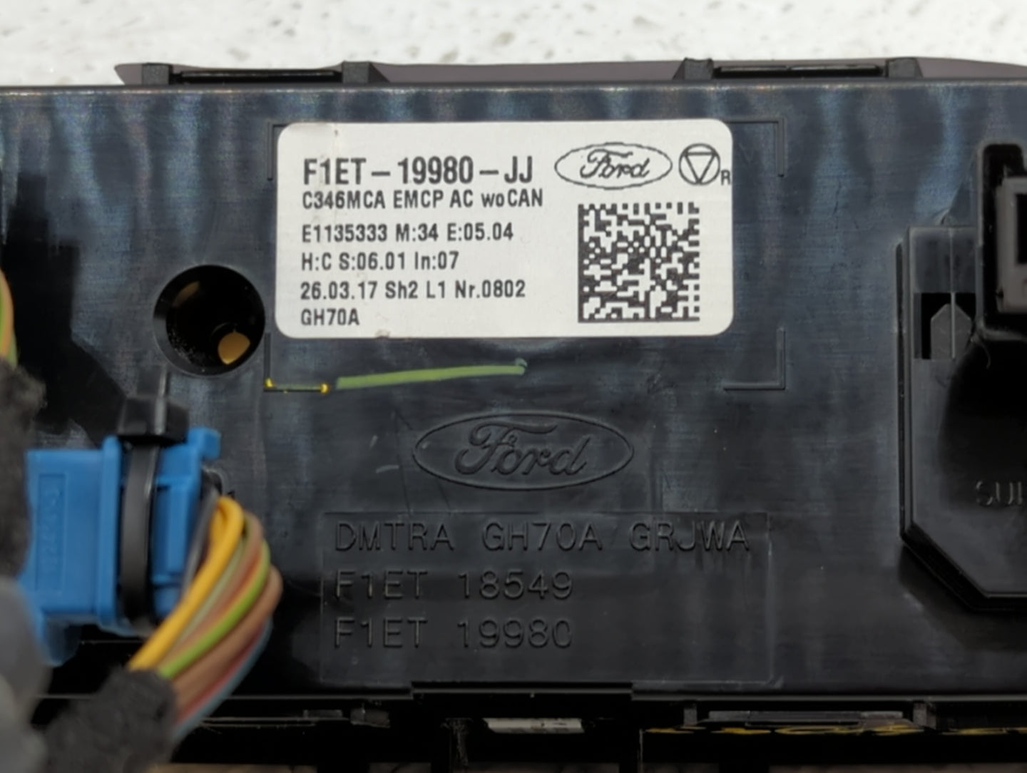 2015-2018 Ford Focus Climate Control Module Temperature AC/Heater Replacement P/N:F1ET-18K811-KD F1ET-18549 Fits OEM Used Au