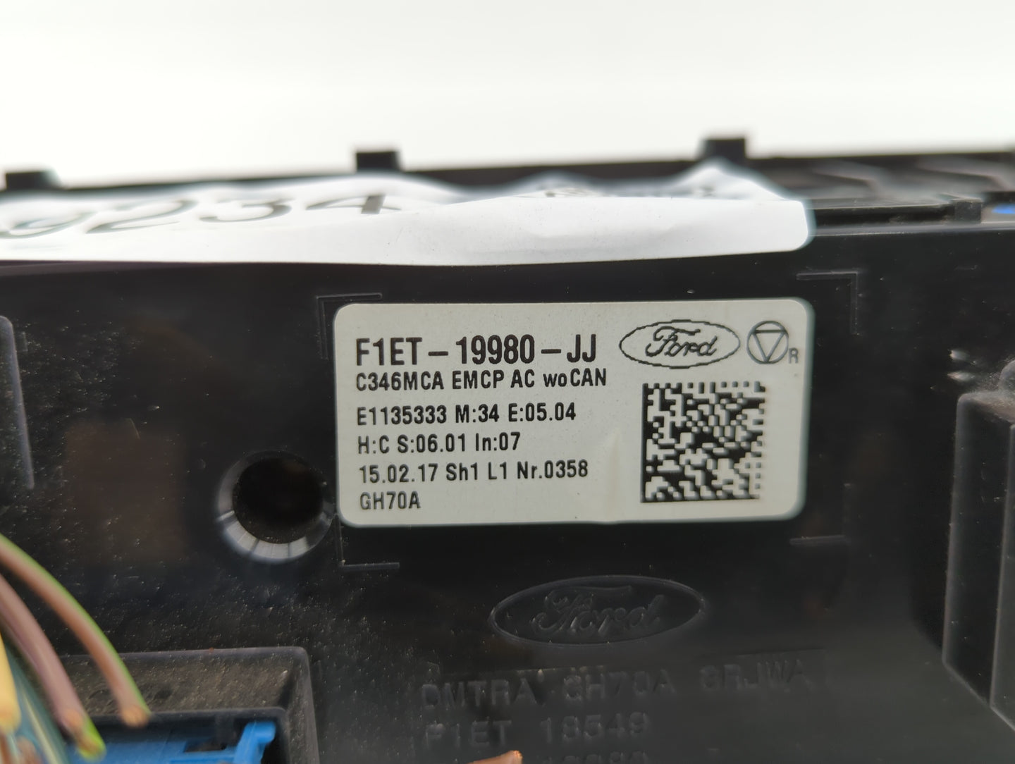 2015-2018 Ford Focus Climate Control Module Temperature AC/Heater Replacement P/N:F1ET-19980-JJ F1ET-19980-JE Fits OEM Used 