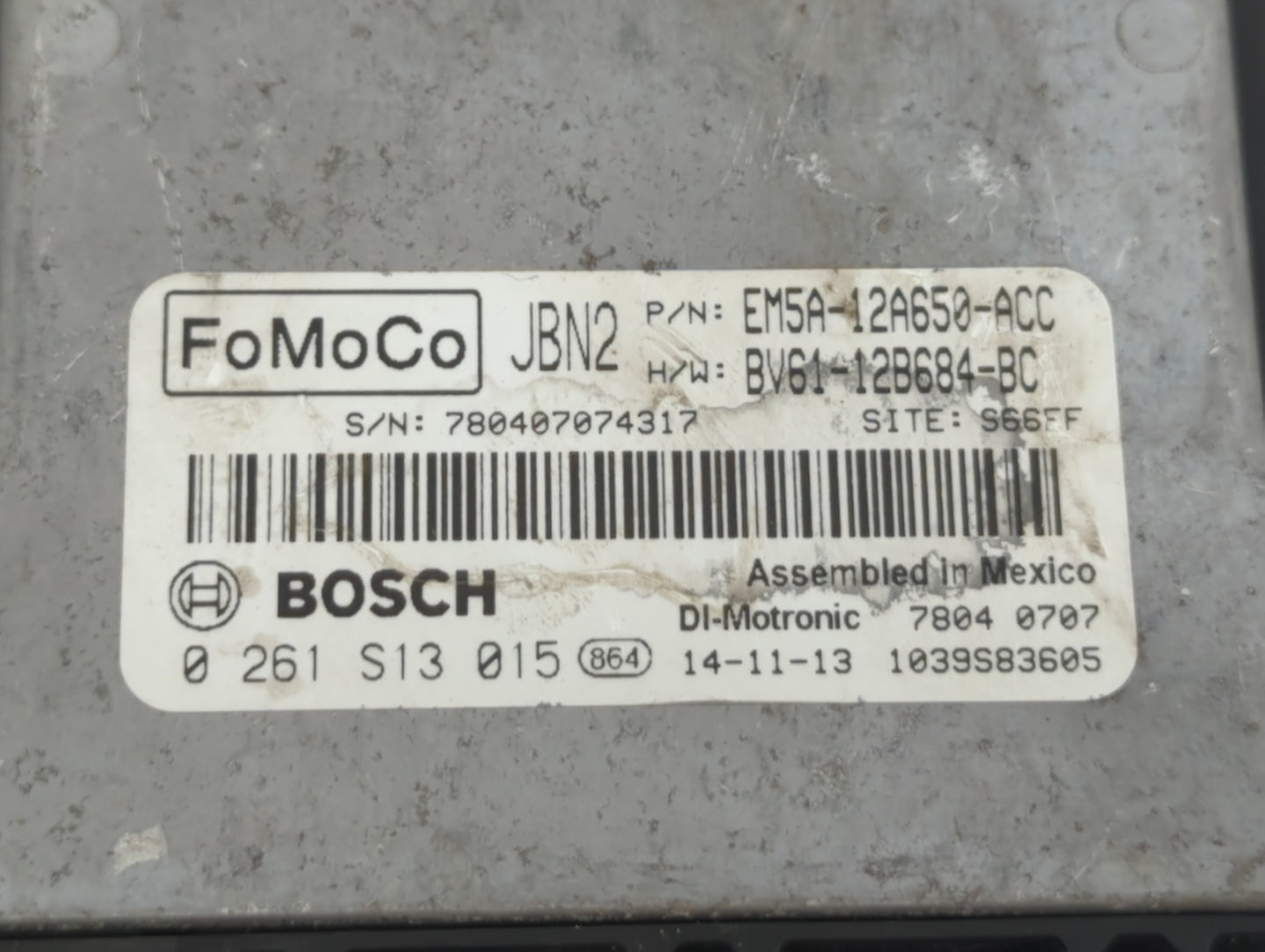 2016-2018 Ford Focus PCM Engine Control Computer ECU ECM PCU OEM P/N:RMFV6A-12A650-CA EM5A-12A650-ACC Fits Fits 2016 2017 20