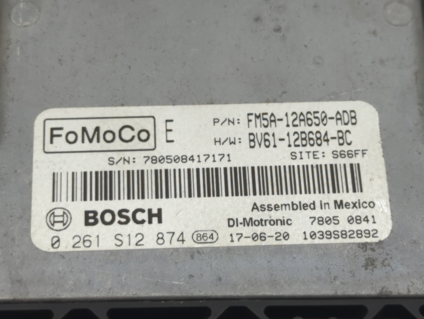 2013-2018 Ford Focus PCM Engine Control Computer ECU ECM PCU OEM P/N:FM5A-12A650-ADB EM5A-12A650-ACB Fits OEM Used Auto Part