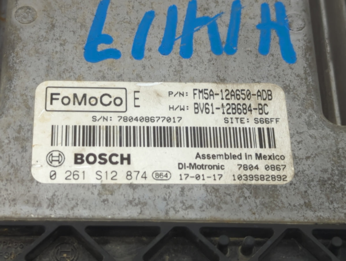 2013-2018 Ford Focus PCM Engine Control Computer ECU ECM PCU OEM P/N:BV61-12B684-BC FM5A-12A650-ADB OEM Used Auto Parts - Oe