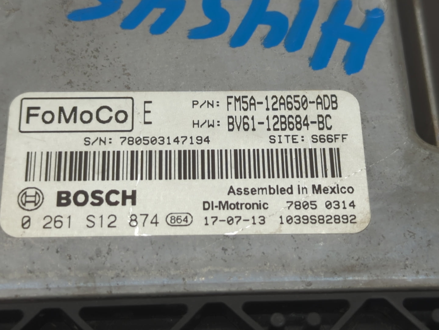 2013-2018 Ford Focus PCM Engine Control Computer ECU ECM PCU OEM P/N:BV61-12B684-BC FM5A-12A650-ADB Fits OEM Used Auto Parts
