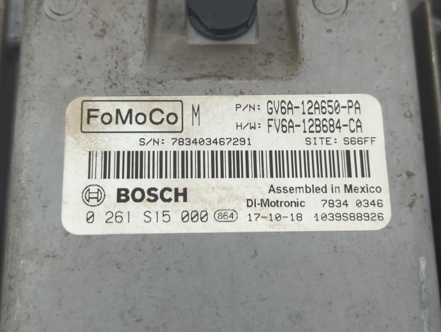 2016-2018 Ford Focus PCM Engine Control Computer ECU ECM PCU OEM P/N:FV6A-12B684-CA GV6A-12A650-PA Fits Fits 2016 2017 2018 