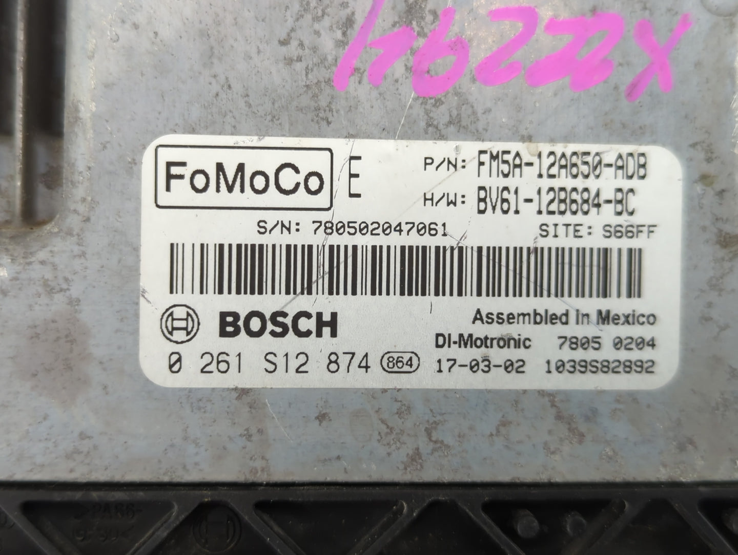 2013-2018 Ford Focus PCM Engine Control Computer ECU ECM PCU OEM P/N:BV61-12B684-BC FM5A-12A650-ADB Fits OEM Used Auto Parts