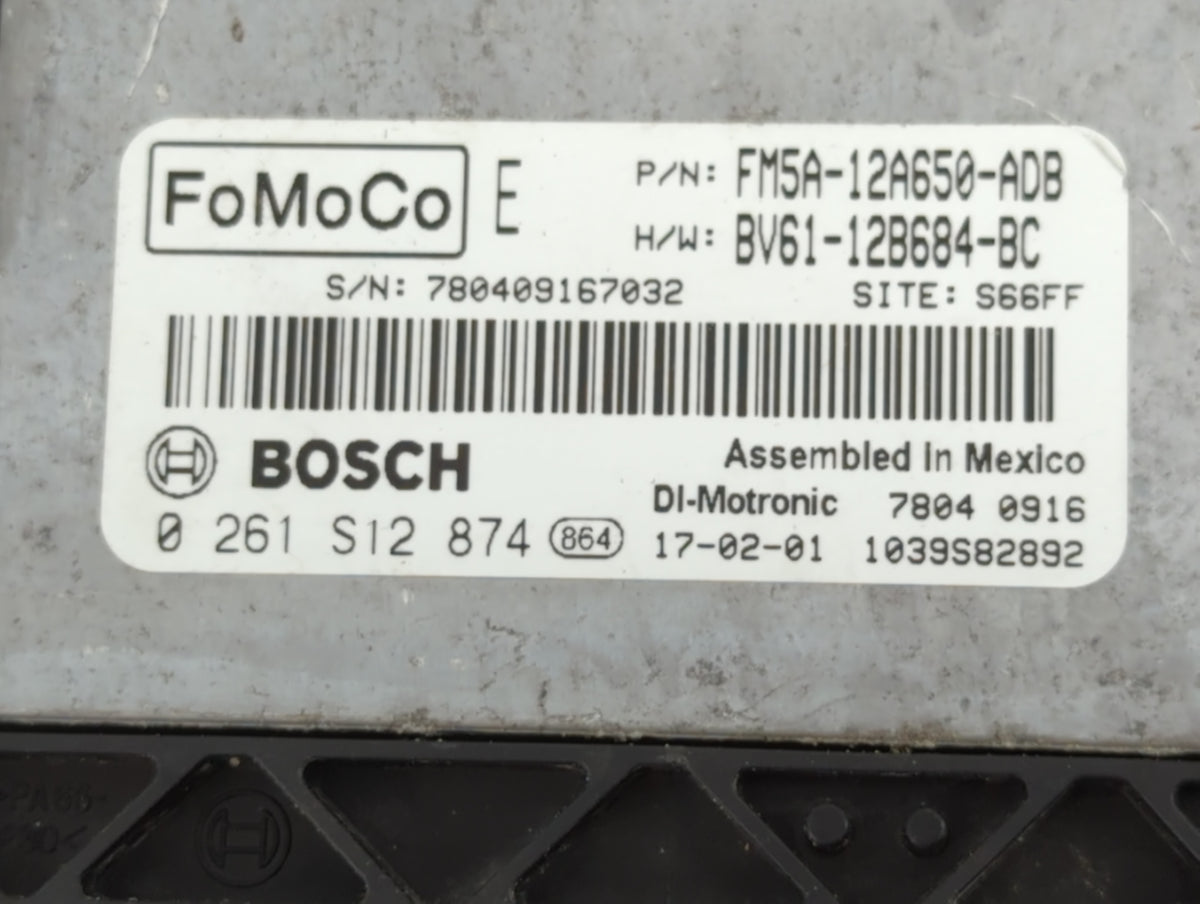 2013-2018 Ford Focus PCM Engine Control Computer ECU ECM PCU OEM P/N:BV61-12B684-BC FM5A-12A650-ADB OEM Used Auto Parts - Oe
