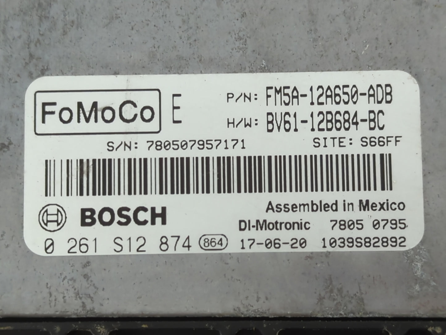 2013-2018 Ford Focus PCM Engine Control Computer ECU ECM PCU OEM P/N:BV61-12B684-BC FM5A-12A650-ADB Fits OEM Used Auto Parts