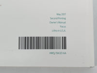 2017 Ford Focus Owners Manual Book Guide P/N:HM5J 19A321 AA OEM Used Auto Parts - Oemusedautoparts1.com