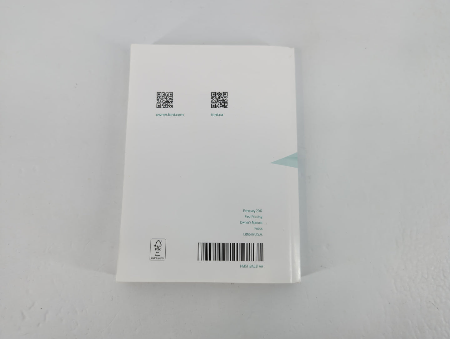 2017 Ford Focus Owners Manual Book Guide P/N:HM5J 19A321 AA OEM Used Auto Parts - Oemusedautoparts1.com