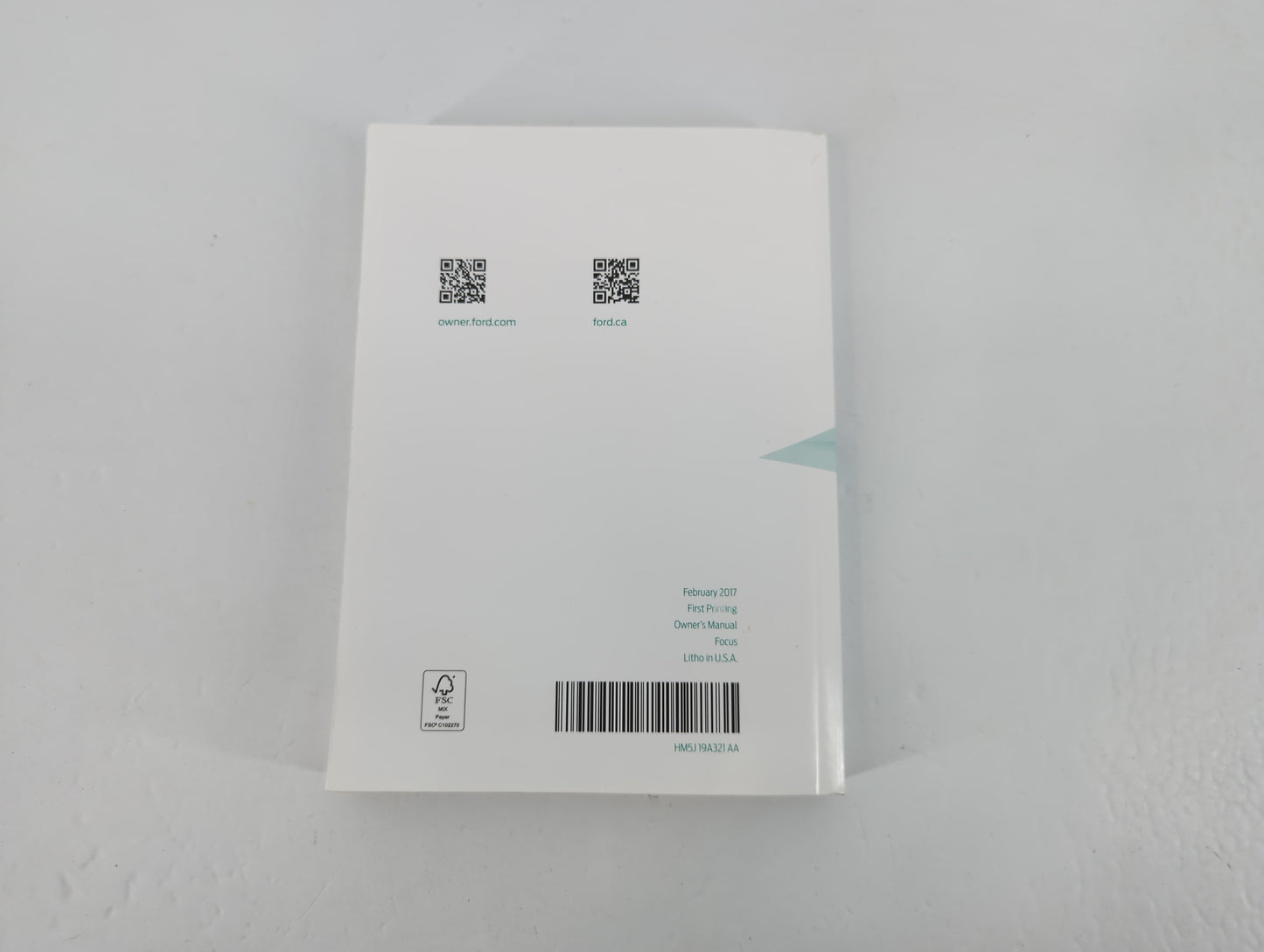2017 Ford Focus Owners Manual Book Guide P/N:HM5J 19A321 AA OEM Used Auto Parts - Oemusedautoparts1.com