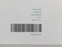 2017 Ford Focus Owners Manual Book Guide P/N:HM5J 19A321 AA OEM Used Auto Parts - Oemusedautoparts1.com