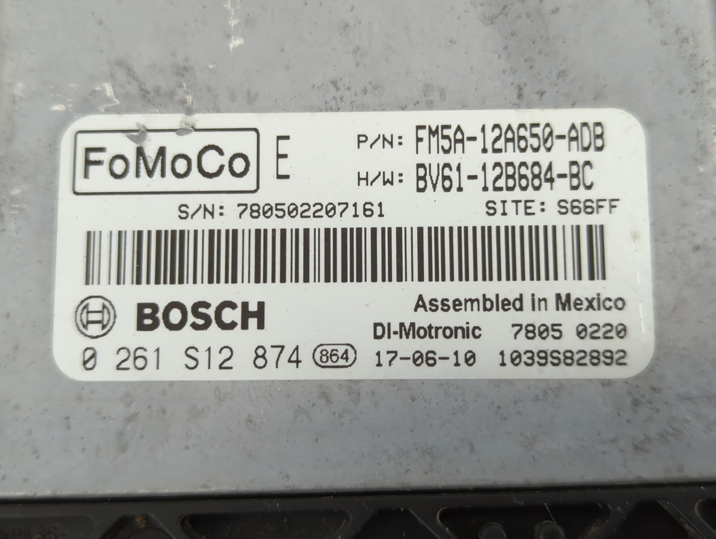 2013-2018 Ford Focus PCM Engine Control Computer ECU ECM PCU OEM P/N:0 261 S12 874 BV61-12B684-BC Fits OEM Used Auto Parts -