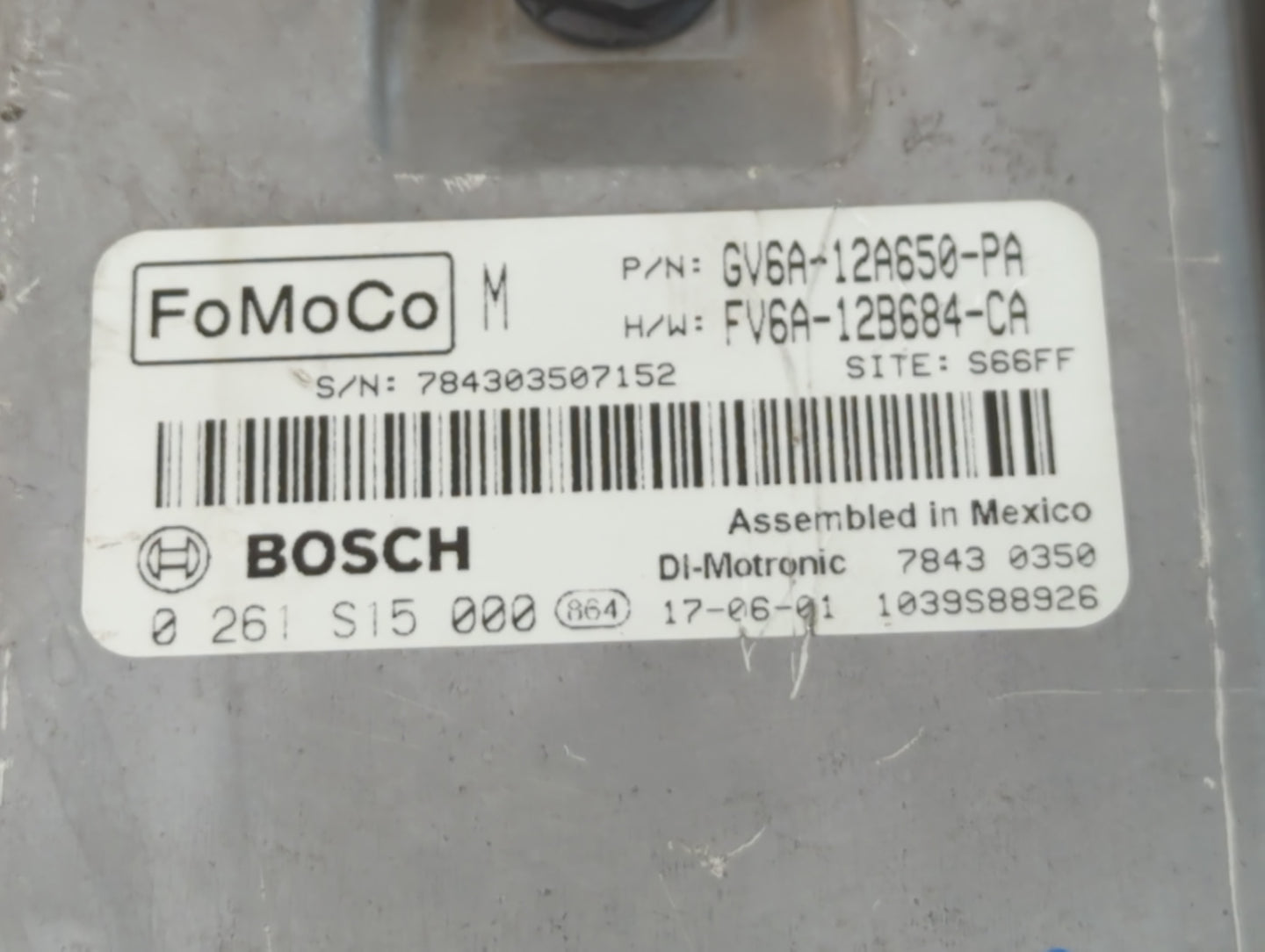 2016-2018 Ford Focus Electric Control Module Gv6a-12a650-pa - Oemusedautoparts1.com