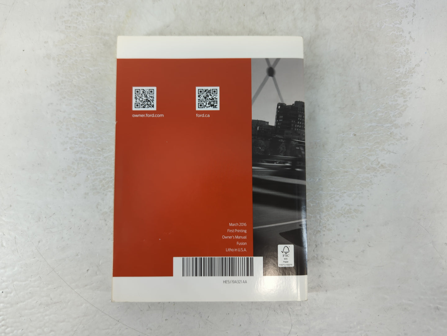 2017 Ford Fusion Owners Manual Book Guide P/N:HE5J 19A321 AA OEM Used Auto Parts - Oemusedautoparts1.com