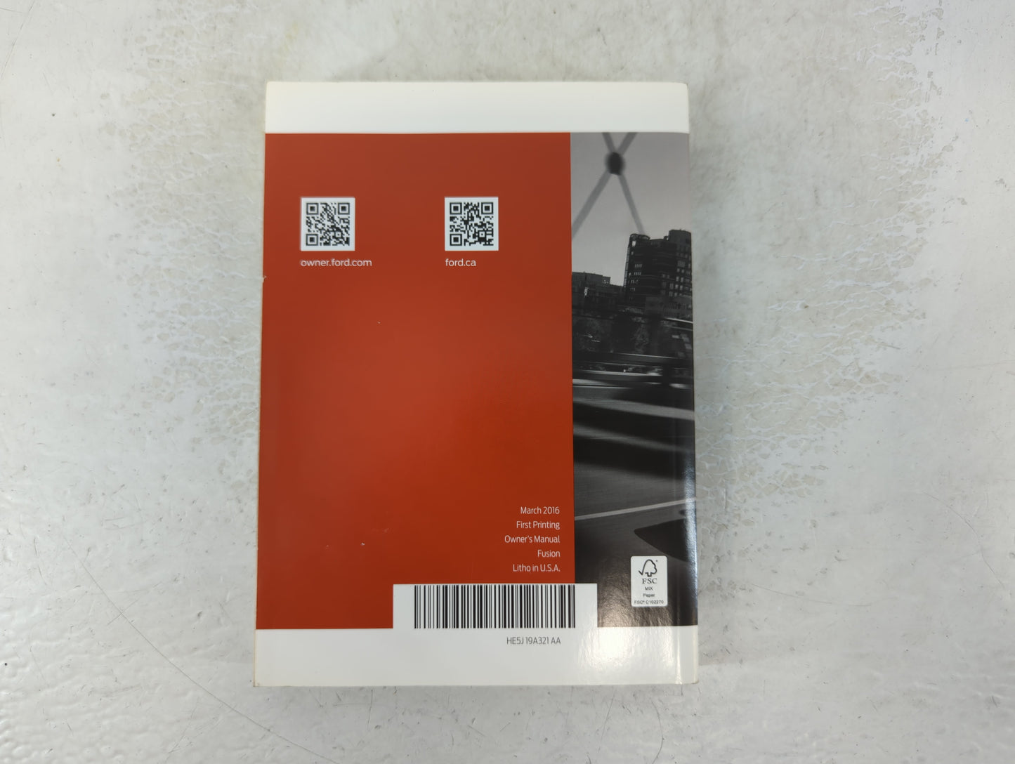 2017 Ford Fusion Owners Manual Book Guide P/N:HE5J 19A321 AA OEM Used Auto Parts - Oemusedautoparts1.com