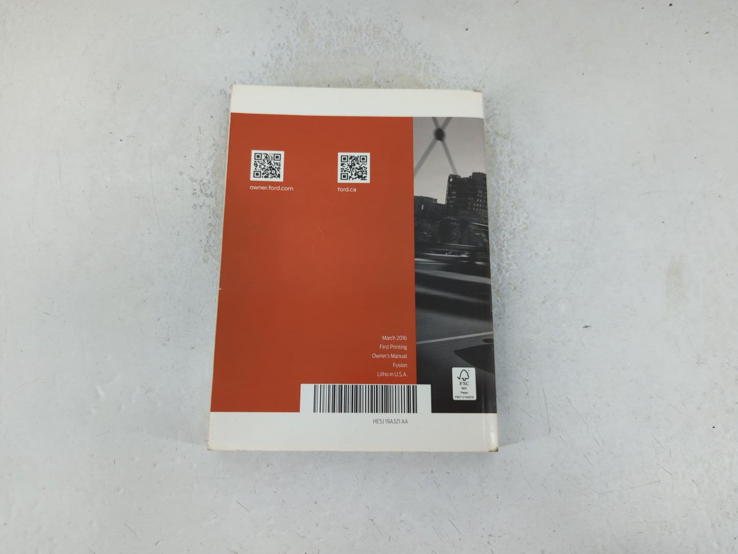 2017 Ford Fusion Owners Manual Book Guide P/N:HE5J 19A321 AA OEM Used Auto Parts - Oemusedautoparts1.com