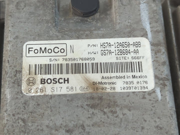 2017-2019 Ford Fusion PCM Engine Control Computer ECU ECM PCU OEM P/N:GS7A-12B684-AA HS7A-12A650-ABB Fits Fits 2017 2018 2019 OEM Used Auto Parts