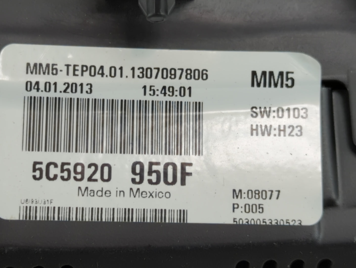 2017 Ford Fusion Instrument Cluster Speedometer Gauges P/N:5C5920 950F HS7T-10849-GE Fits OEM Used Auto Parts - Oemusedautop