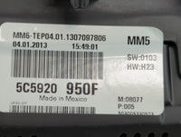 2017 Ford Fusion Instrument Cluster Speedometer Gauges P/N:5C5920 950F HS7T-10849-GE Fits OEM Used Auto Parts - Oemusedautop