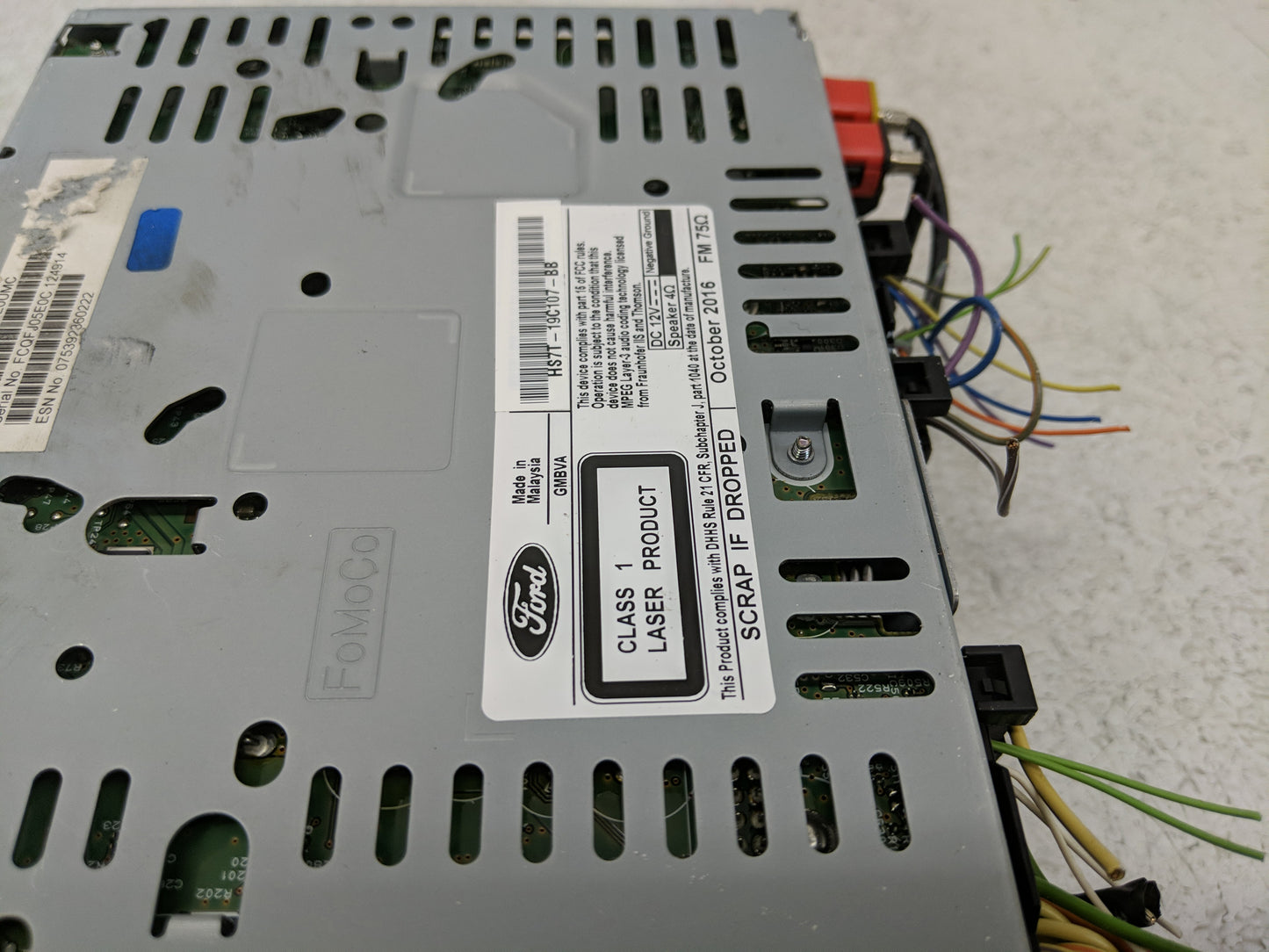 2017-2020 Ford Fusion Radio AM FM Cd Player Receiver Replacement P/N:HS7T-19C107-BB Fits Fits 2017 2018 2019 2020 OEM Used A