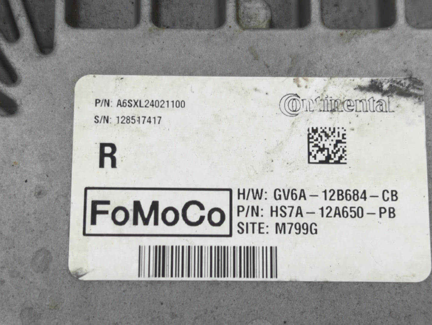 2017-2020 Ford Fusion PCM Engine Control Computer ECU ECM PCU OEM P/N:A6SXL24021100 HS7A-12A650-PB Fits OEM Used Auto Parts 
