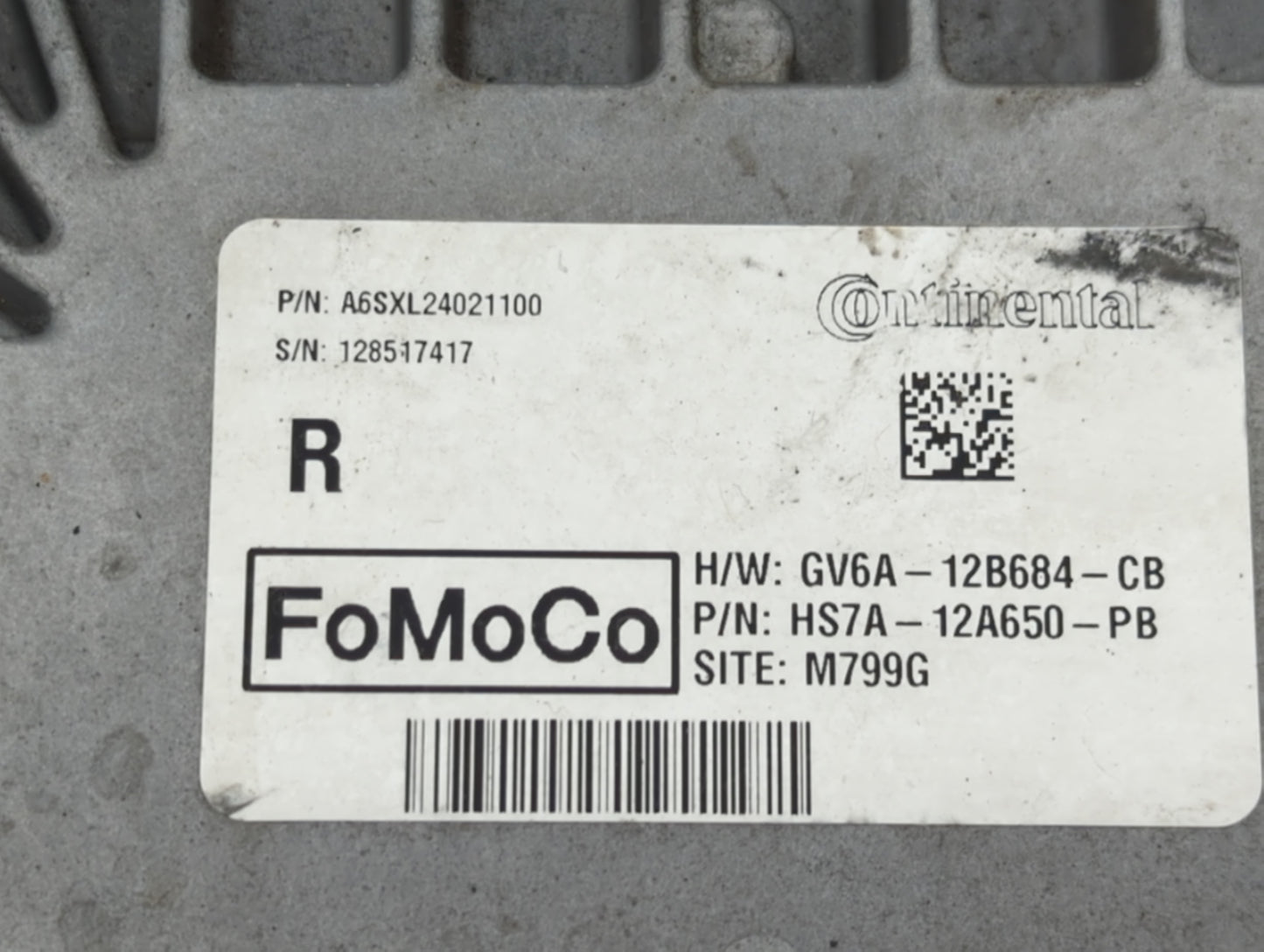 2017-2020 Ford Fusion PCM Engine Control Computer ECU ECM PCU OEM P/N:A6SXL24021100 HS7A-12A650-PB Fits OEM Used Auto Parts 