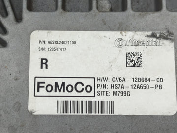2017-2020 Ford Fusion PCM Engine Control Computer ECU ECM PCU OEM P/N:A6SXL24021100 HS7A-12A650-PB Fits OEM Used Auto Parts
