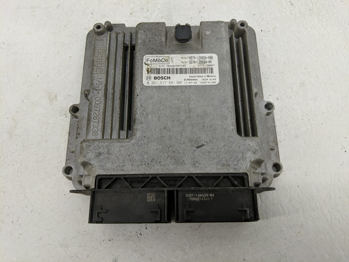 2017-2019 Ford Fusion PCM Engine Control Computer ECU ECM PCU OEM P/N:0 261 S17 581 HS7A-12A650-ABB Fits Fits 2017 2018 2019