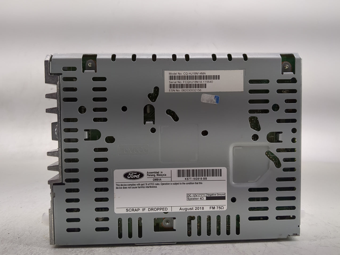 2017-2020 Ford Fusion Radio AM FM Cd Player Receiver Replacement P/N:KS7T-18D818-BB CQ-FJ25E4UMB Fits Fits 2017 2018 2019 20