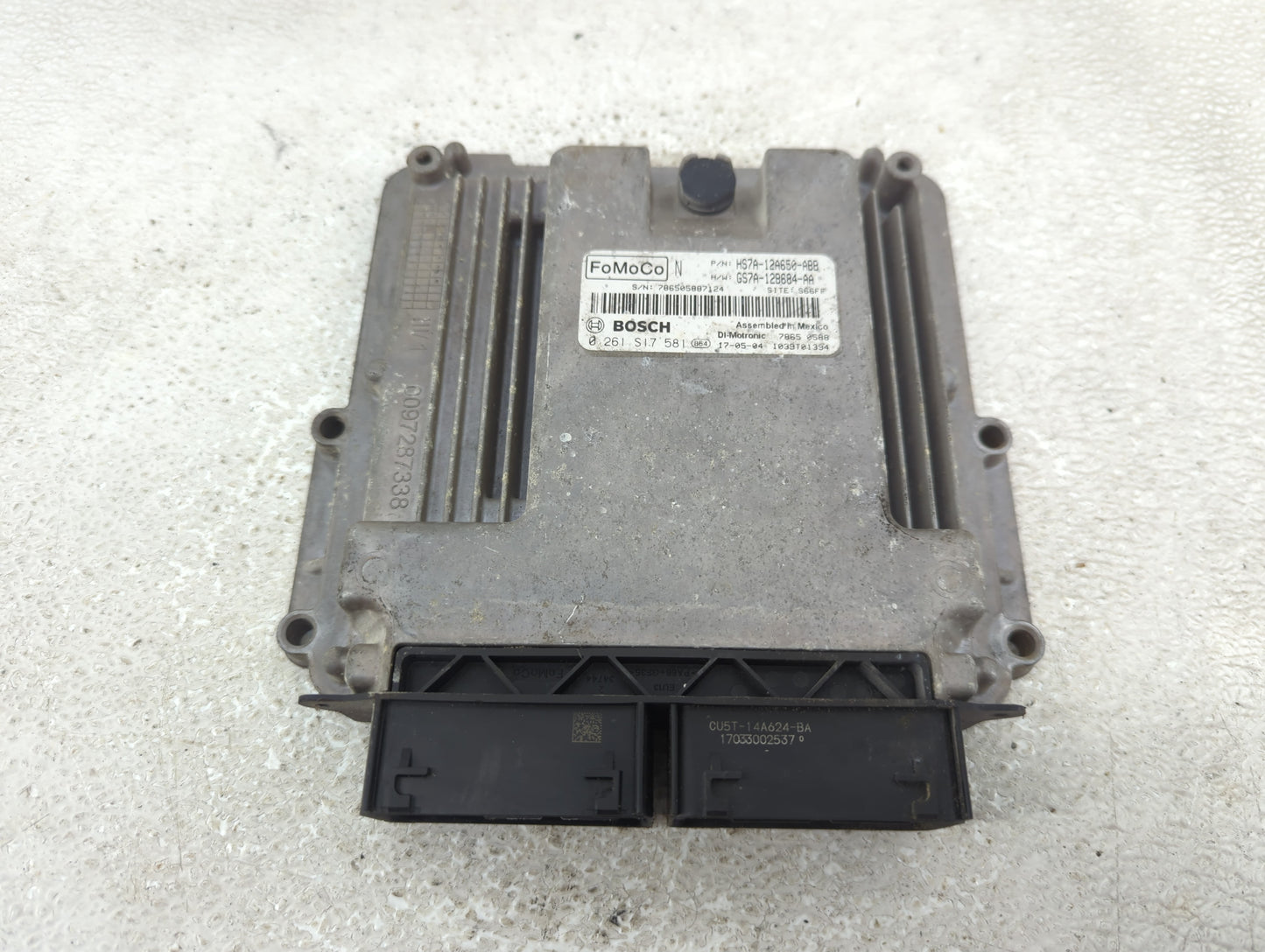 2017-2019 Ford Fusion PCM Engine Control Computer ECU ECM PCU OEM P/N:HS7A-12A650-ABB 0 261 S17 581 Fits Fits 2017 2018 2019