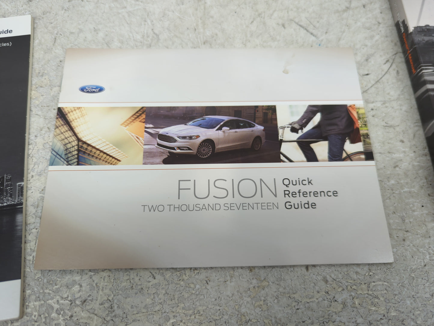 2017 Ford Fusion Owners Manual Book Guide P/N:HE5J19A321AB OEM Used Auto Parts - Oemusedautoparts1.com