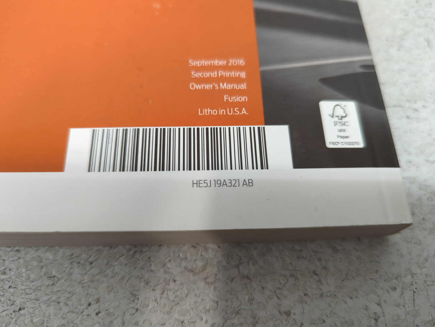 2017 Ford Fusion Owners Manual Book Guide P/N:HE5J19A321AB OEM Used Auto Parts - Oemusedautoparts1.com