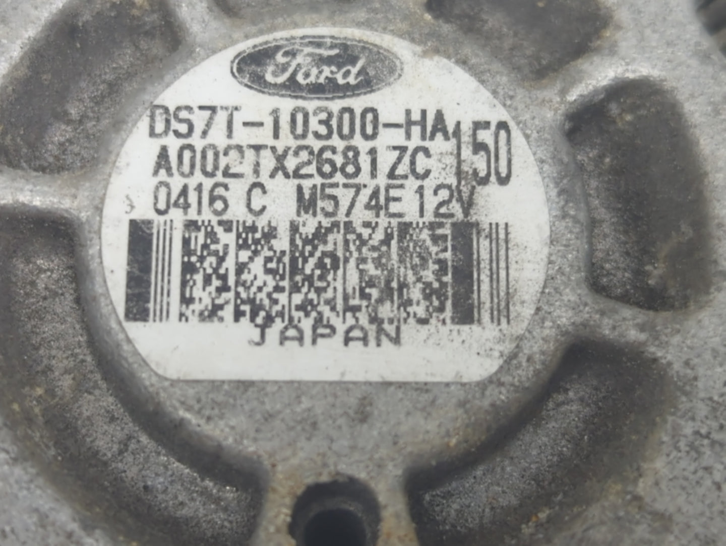 2013-2020 Ford Fusion Alternator Replacement Generator Charging Assembly Engine OEM P/N:DS7T-10300-HA Fits OEM Used Auto Par