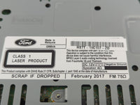 2017-2020 Ford Fusion Radio AM FM Cd Player Receiver Replacement P/N:HS7T-19C107-ZD Fits Fits 2017 2018 2019 2020 OEM Used A
