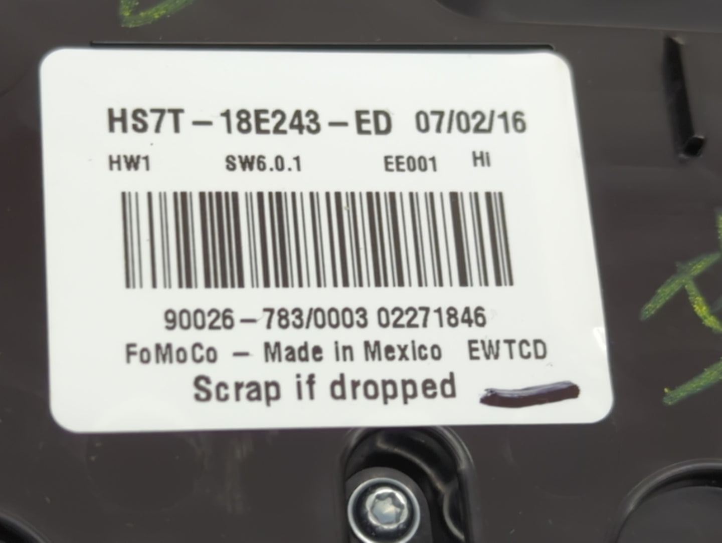 2017-2018 Ford Fusion Radio AM FM Cd Player Receiver Replacement P/N:HS7T-18E243-ED Fits Fits 2017 2018 OEM Used Auto Parts 