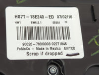 2017-2018 Ford Fusion Radio AM FM Cd Player Receiver Replacement P/N:HS7T-18E243-ED Fits Fits 2017 2018 OEM Used Auto Parts 