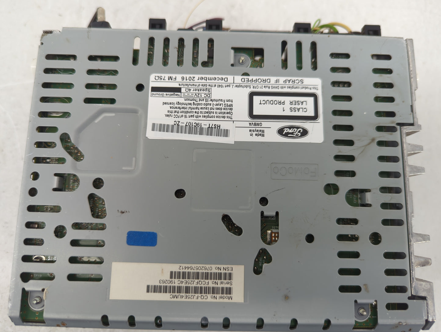 2016-2020 Ford Fusion Radio AM FM Cd Player Receiver Replacement P/N:HS7T-19C107-ZC Fits Fits 2016 2017 2018 2019 2020 OEM U