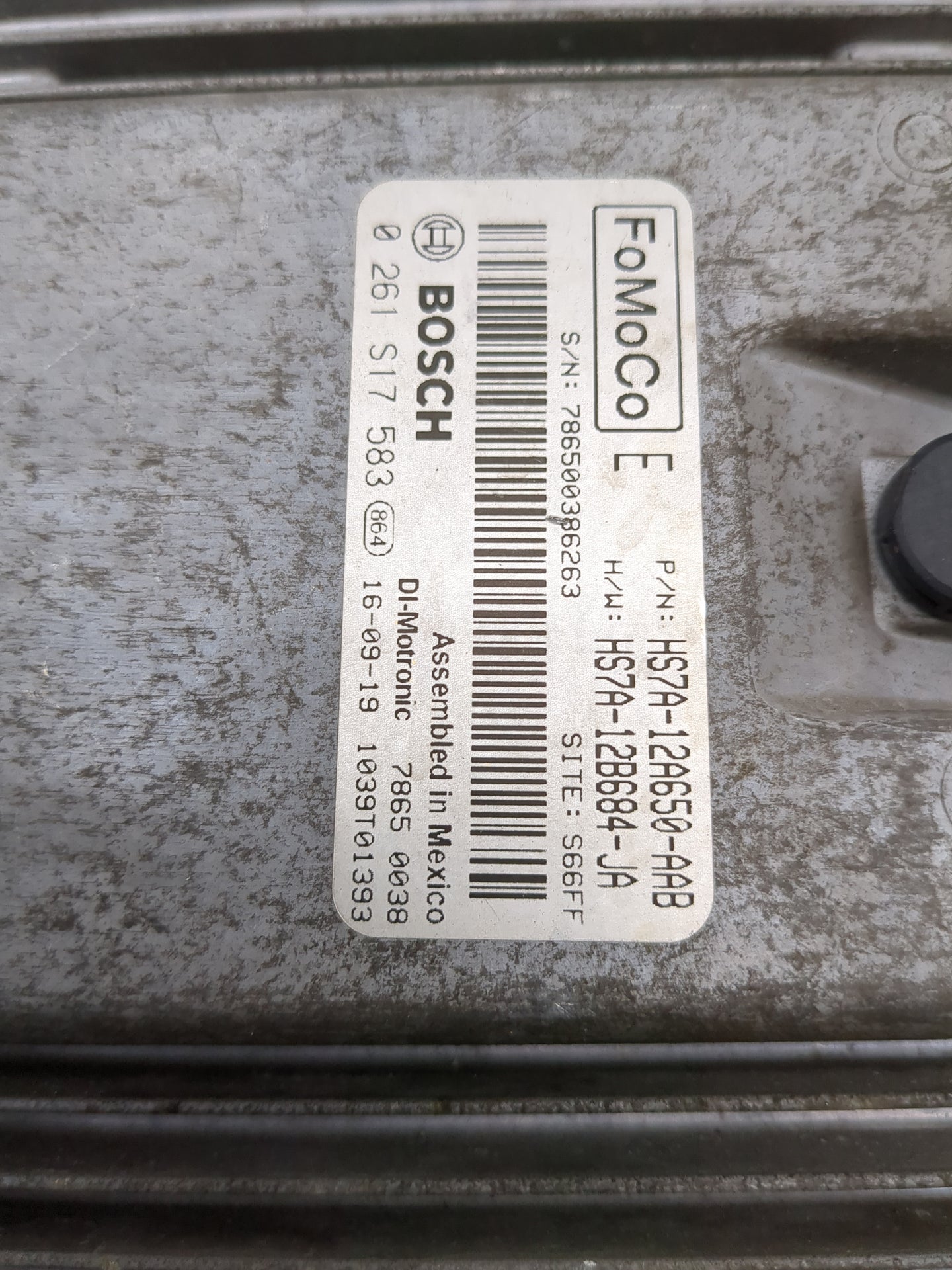 2017-2020 Ford Fusion PCM Engine Control Computer ECU ECM PCU OEM P/N:HS7A-12A650-AAB HS7A-12B684-JA Fits Fits 2017 2018 201