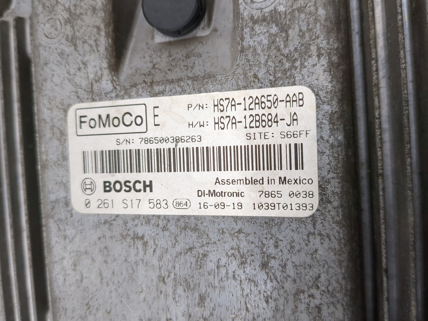 2017-2020 Ford Fusion PCM Engine Control Computer ECU ECM PCU OEM P/N:HS7A-12A650-AAB HS7A-12B684-JA Fits Fits 2017 2018 201