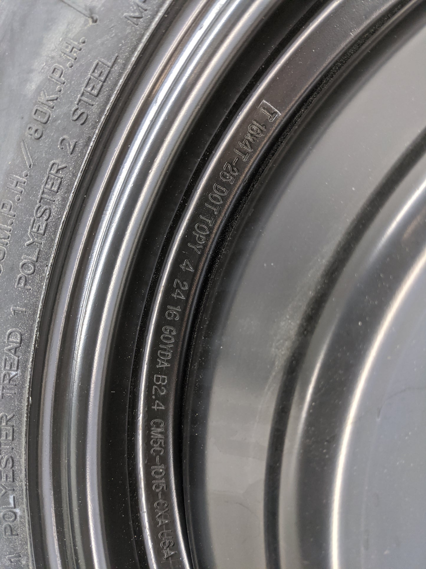 2013-2020 Ford Fusion Spare Donut Tire Wheel Rim Oem - Oemusedautoparts1.com