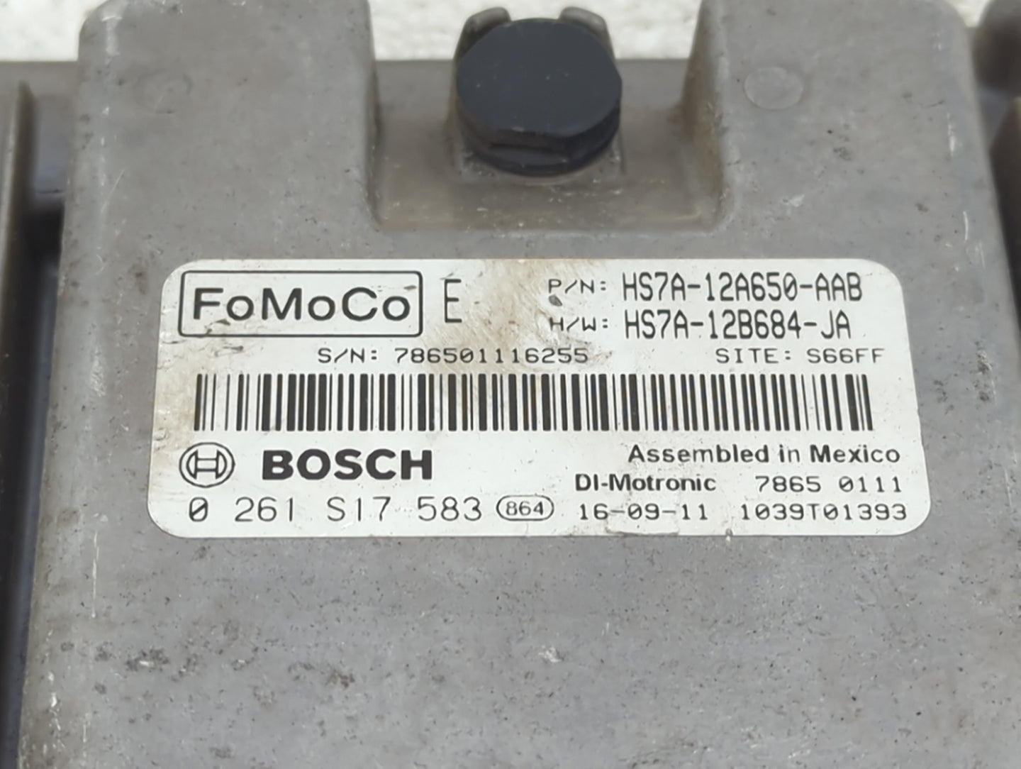 2017-2020 Ford Fusion PCM Engine Control Computer ECU ECM PCU OEM P/N:HS7A-12A650-AAB, HS7A-12B684-JA, 0261SI7583 Fits OEM U