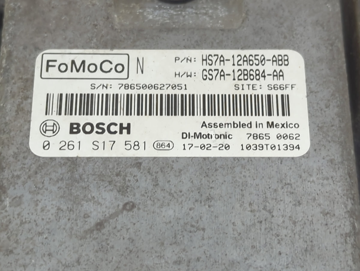 2017-2019 Ford Fusion PCM Engine Control Computer ECU ECM PCU OEM P/N:HS7A-12A650-ABB GS7A-12B684-AA Fits 2017 2018 2019 OEM
