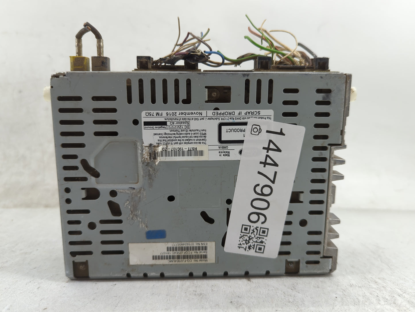 2017-2020 Ford Fusion Radio AM FM Cd Player Receiver Replacement P/N:HS7T-19C107-ZD CQ-FJ25E4UMC Fits Fits 2017 2018 2019 20