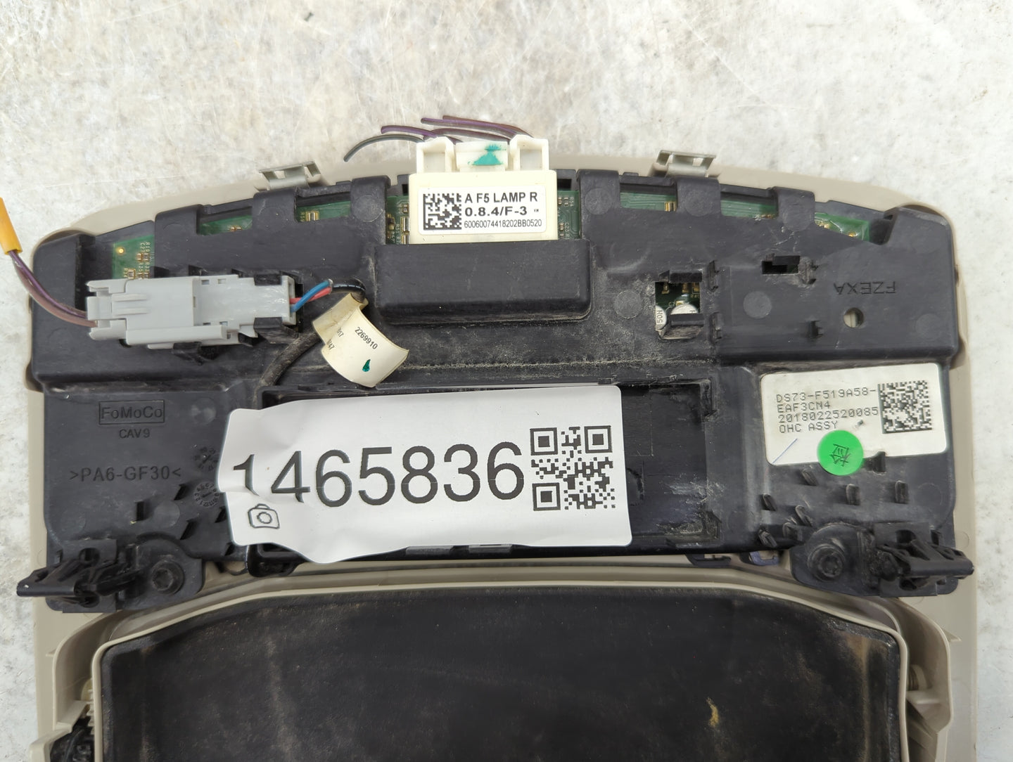 2017-2020 Ford Fusion Overhead Roof Console Tan - Oemusedautoparts1.com